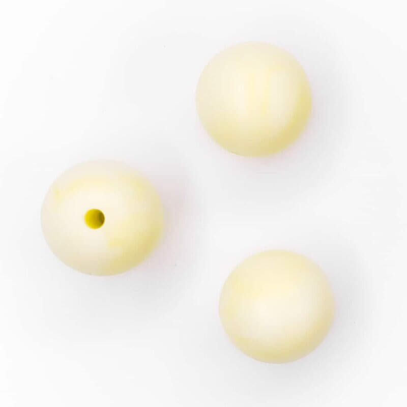 Silicone beads 15 mm bpa free baby safe pacifier cord lemon swirl