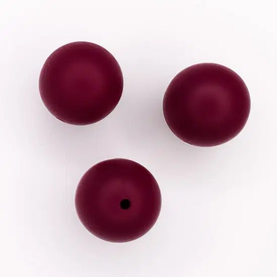 Siliconen kralen 19 mm bpa vrij baby veilig speenkoord berry rood