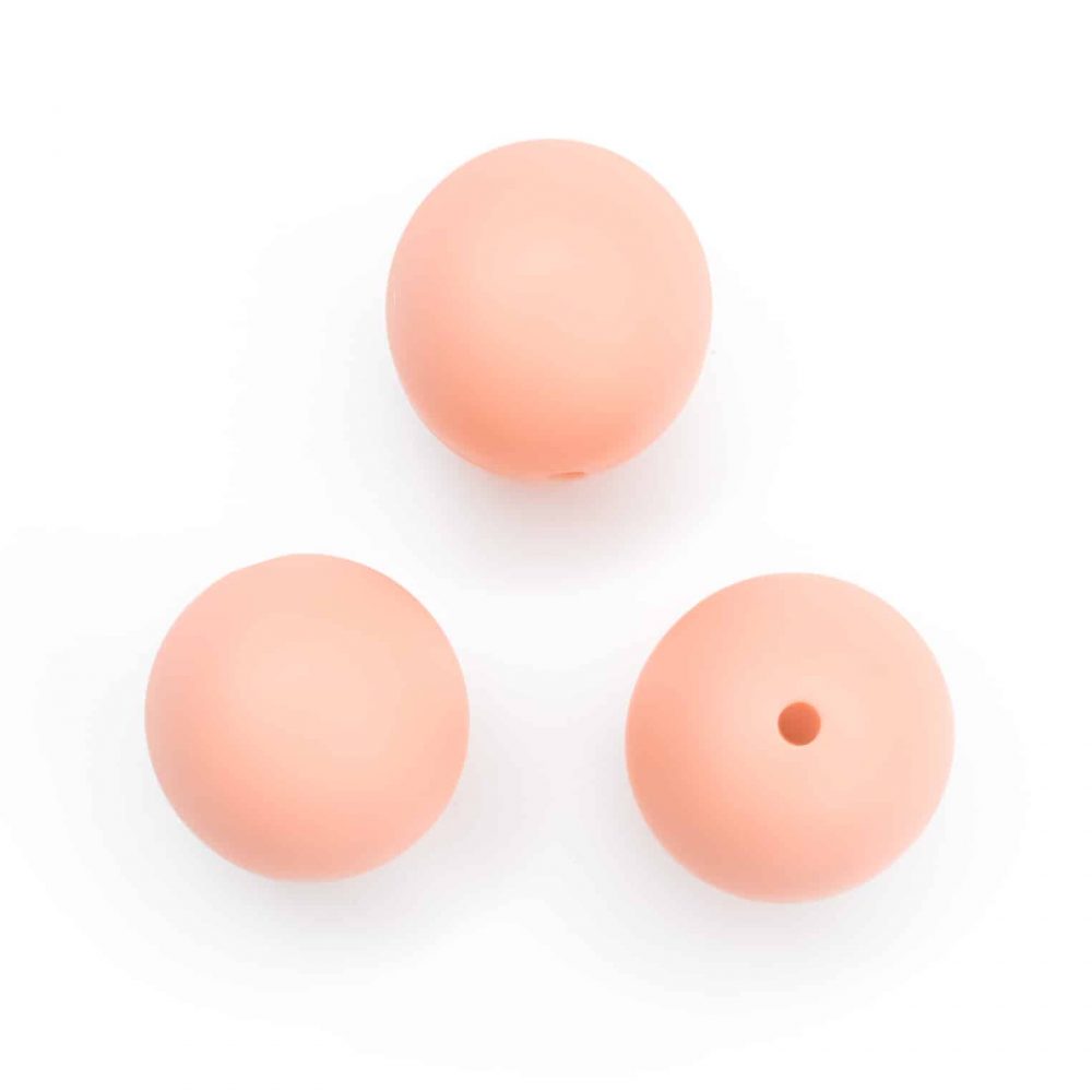 Siliconen kralen 19 mm bpa vrij baby veilig speenkoord cantaloupe