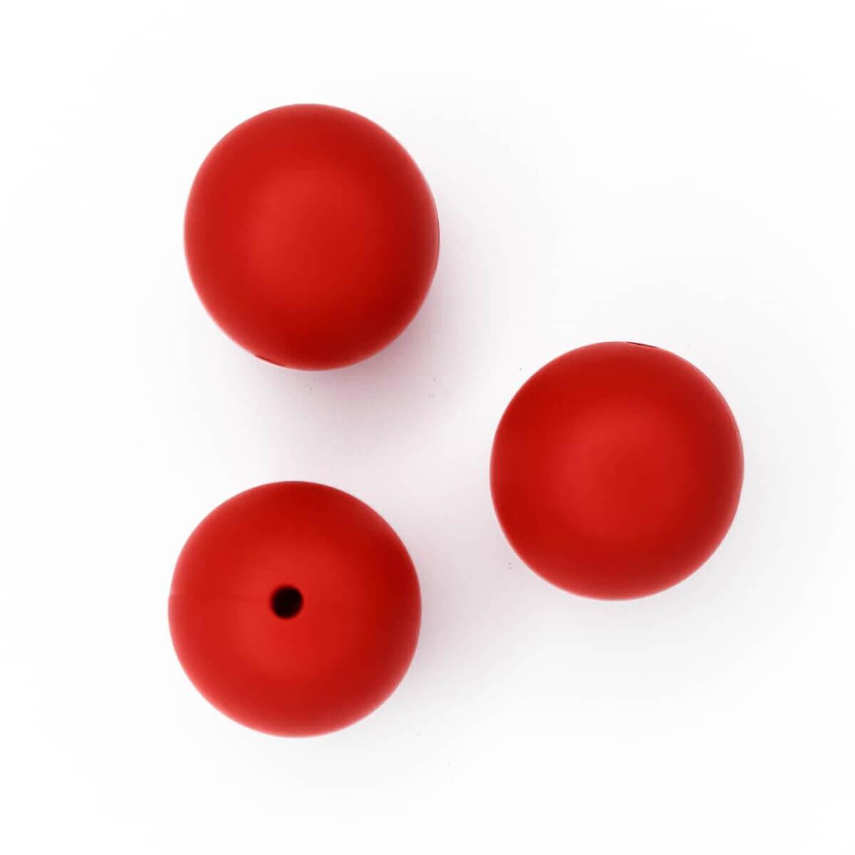 Perles de silicone 19 mm bpa free baby safe dummy cord rouge corail