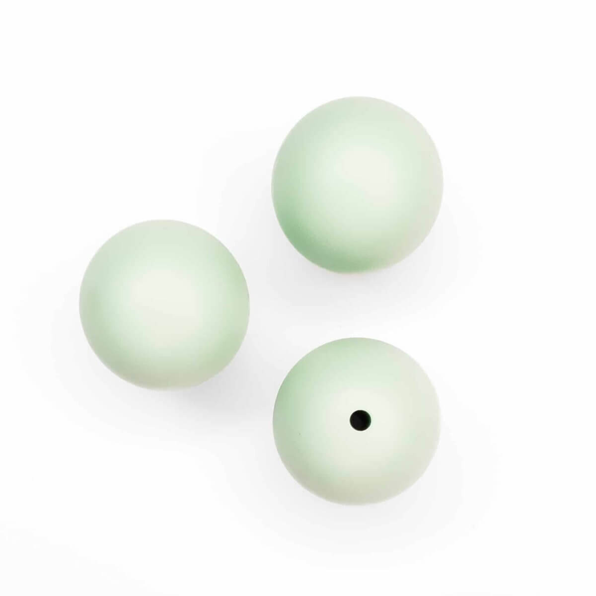 Perles en silicone 19 mm bpa free baby safe dummy cord light green