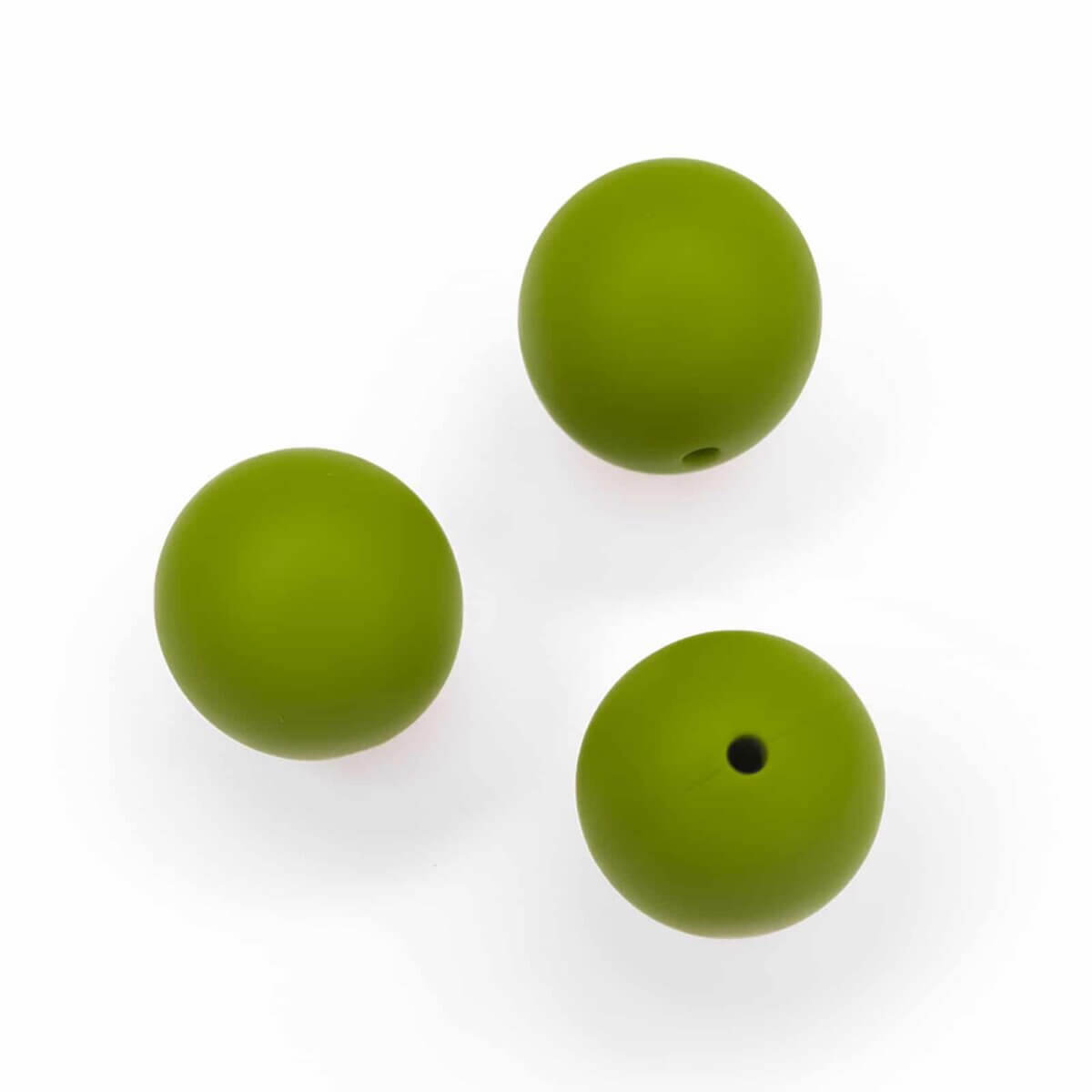 Siliconen kralen 19 mm bpa vrij baby veilig speenkoord lime groen