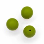 Siliconen kralen 19 mm bpa vrij baby veilig speenkoord lime groen