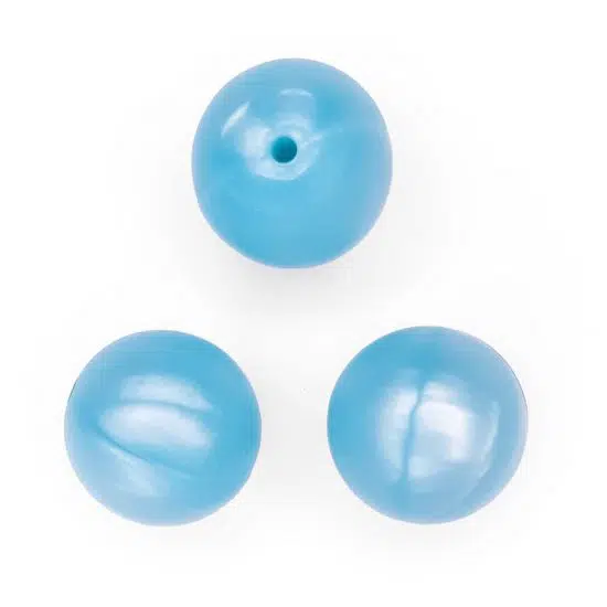 Siliconen kralen 19 mm bpa vrij baby veilig speenkoord metallic ijs blauw