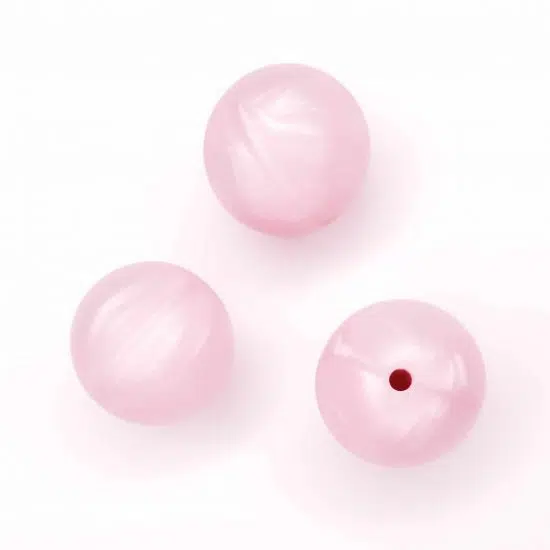 Siliconen kralen 19 mm bpa vrij baby veilig speenkoord metallic rose quartz