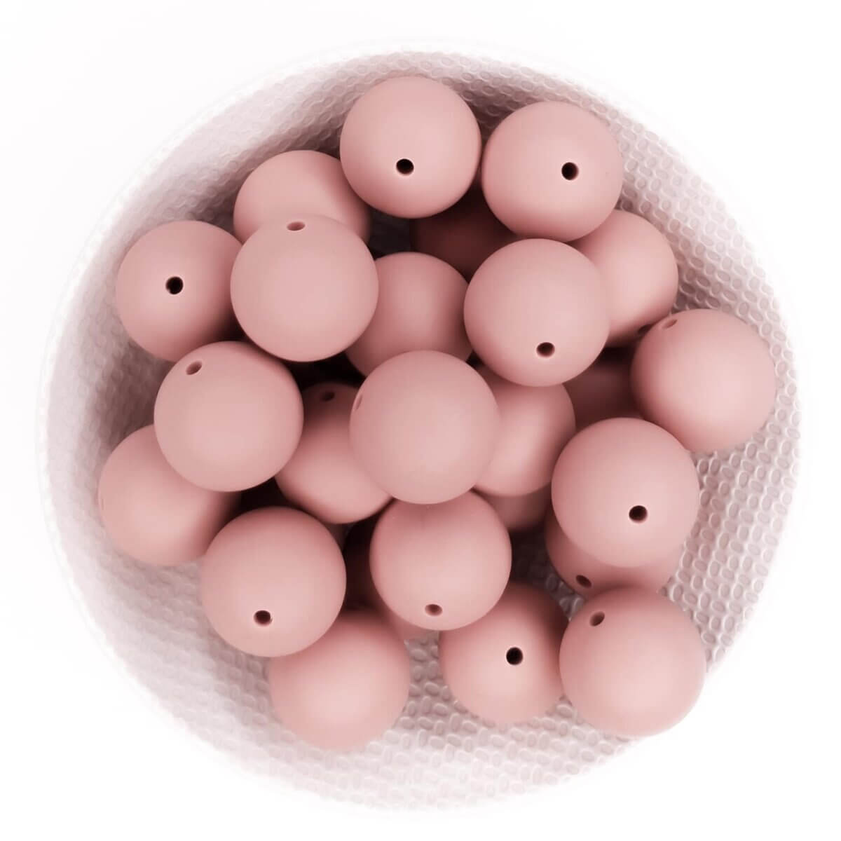Perles de silicone 19 mm sans bpa cordon de tétine pour bébé bois de rose