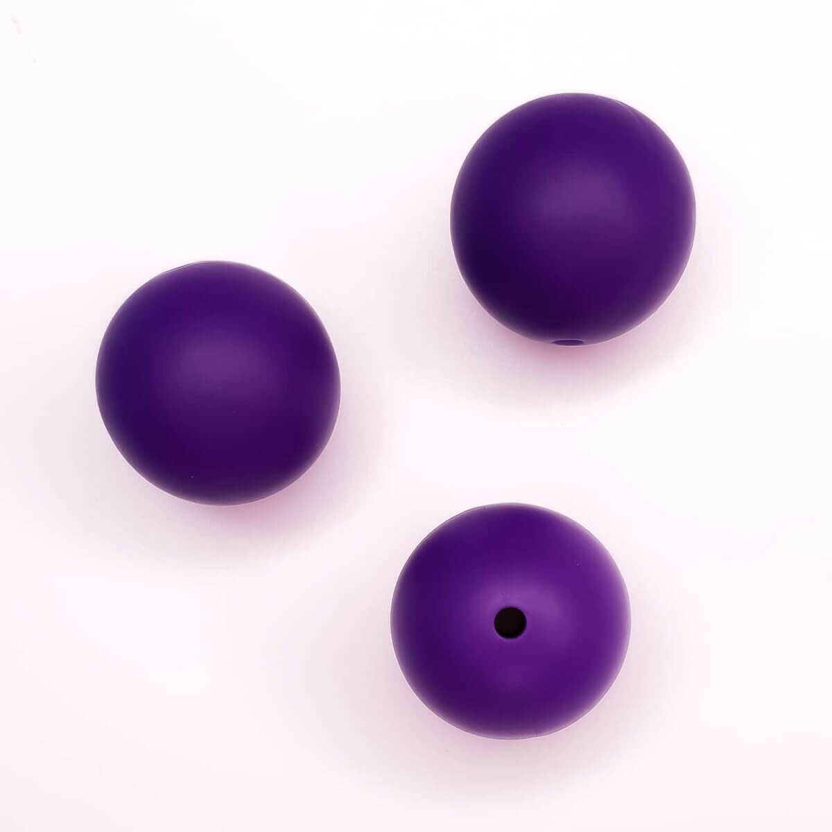 Perles en silicone 19 mm bpa free baby safe dummy cord wicked purple