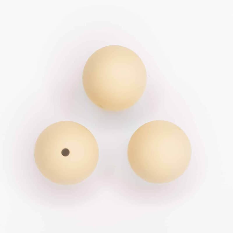 Silicone beads 19 mm buttercream wholesale baby safe
