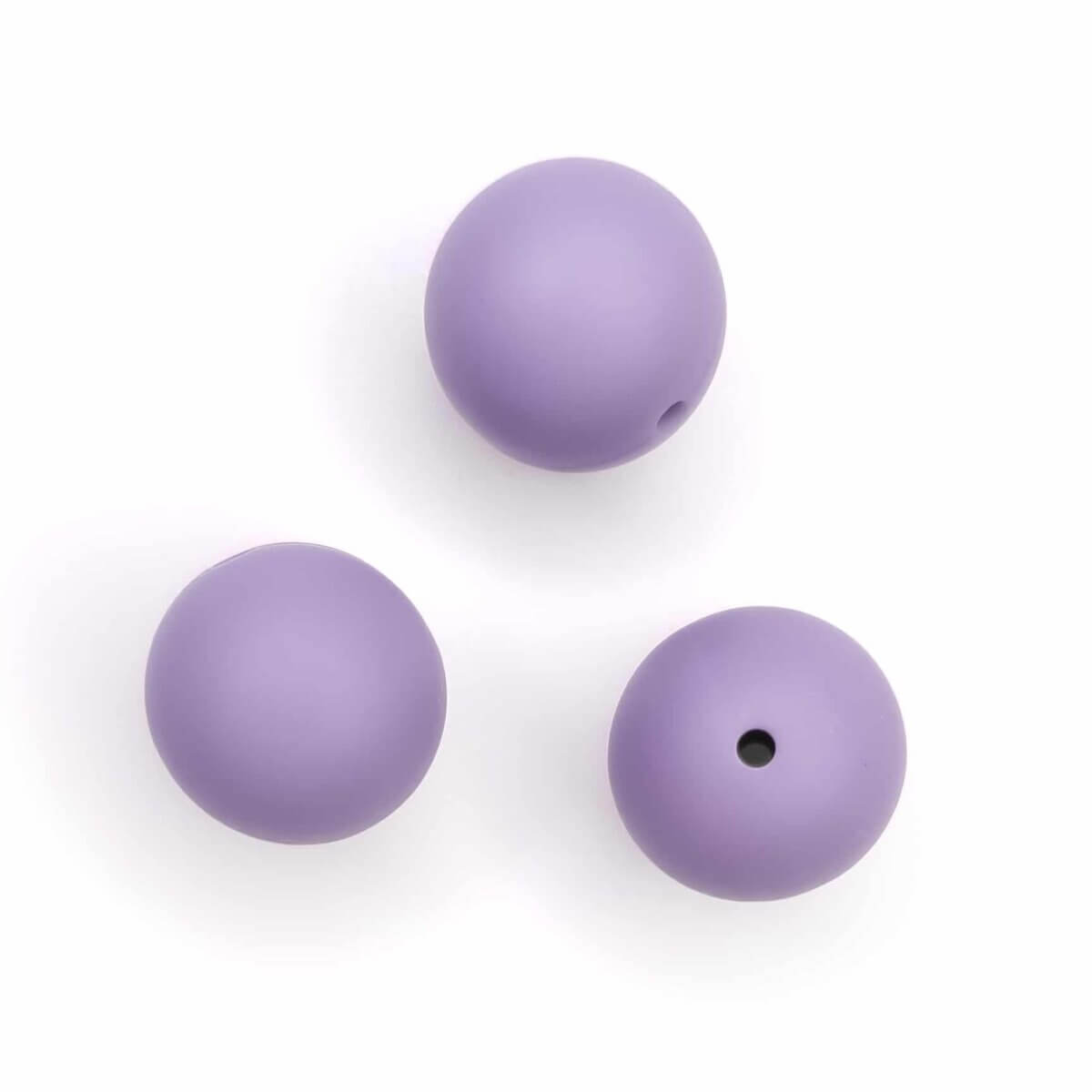 Siliconen kralen 19 mm rond violet bpa vrij