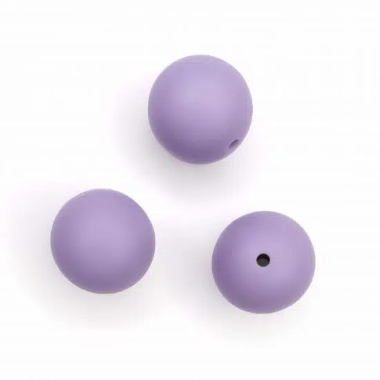 Siliconen kralen 19 mm rond violet bpa vrij