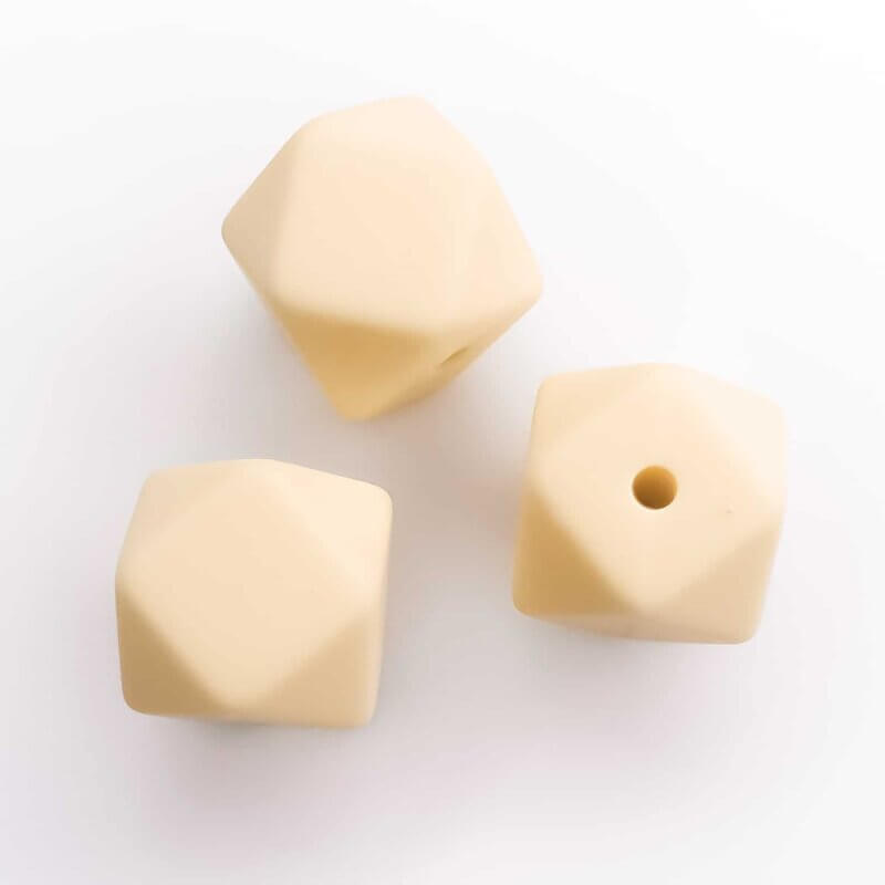 Silicone beads butter cream 14 mm child safe