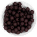 Perles en silicone marron choco sans danger pour les bébés sans bpa 12 mm