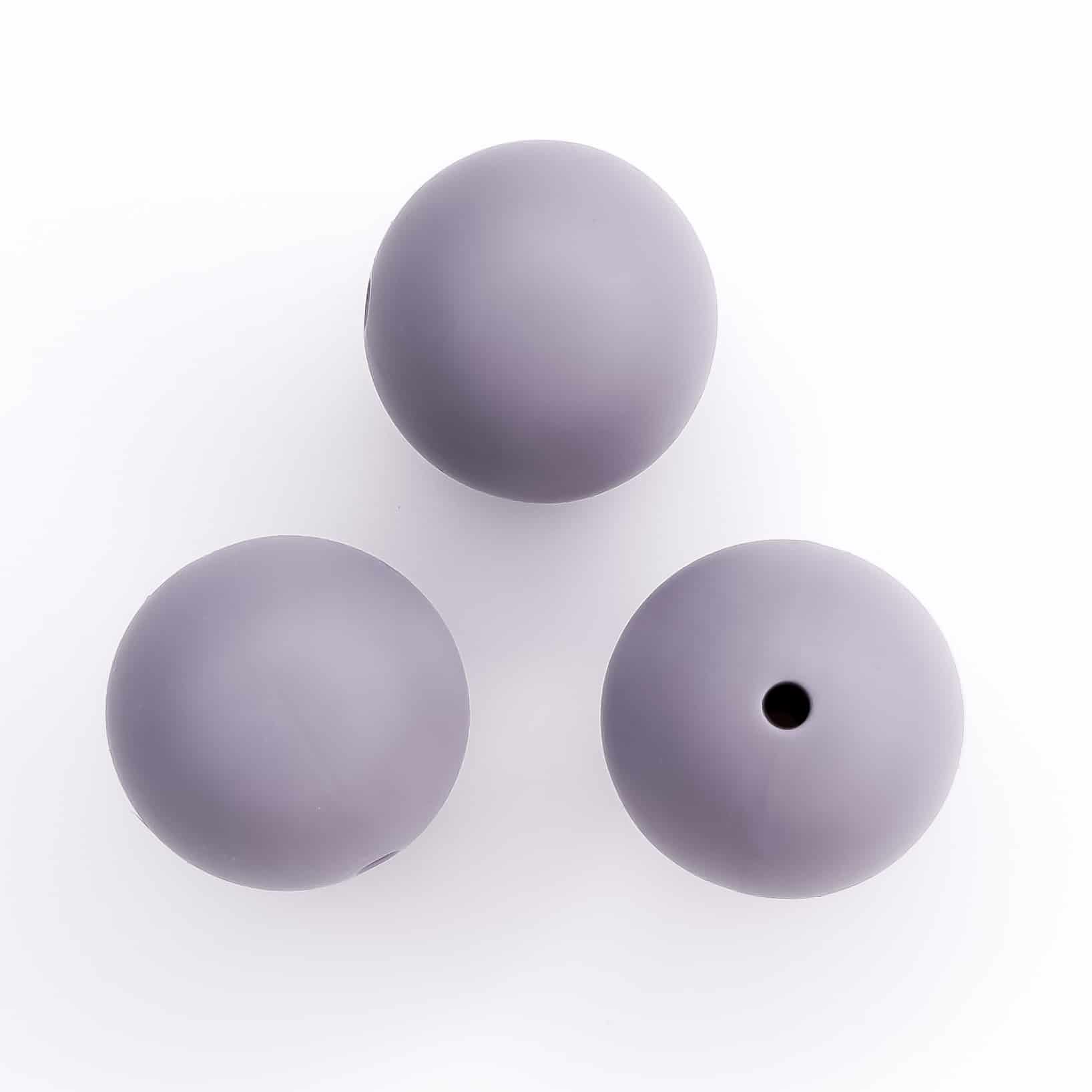 Silicone Beads 20 Mm Round Warm Medium Gray Jootjes