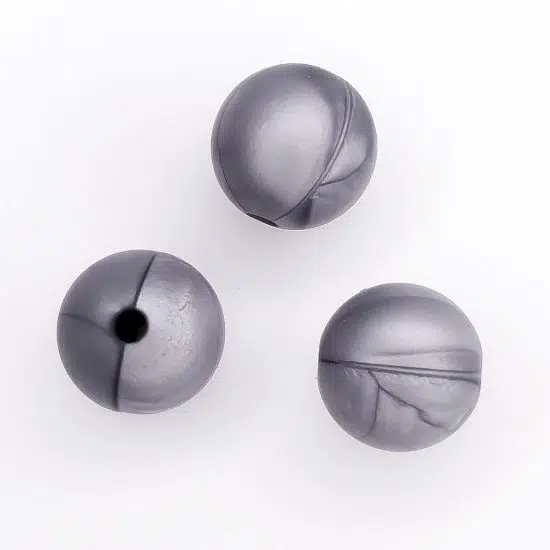 Siliconen kralen zilver 12 mm bpa vrij bijtring speenkoord baby