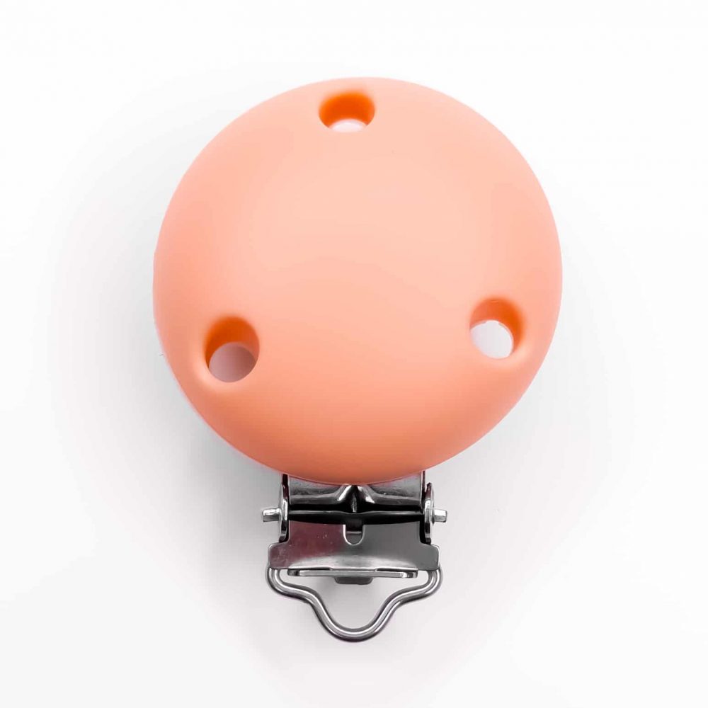 Siliconen speenclip bpa vrij oranje cantaloupe baby veilig met gaatjes