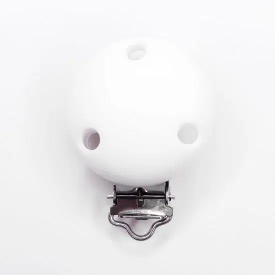 Siliconen speenclip bpa vrij wit baby veilig met gaatjes