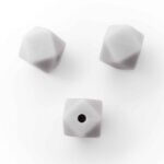 perles de silicone hexagonales 11 mm bpa free wholesale light grey