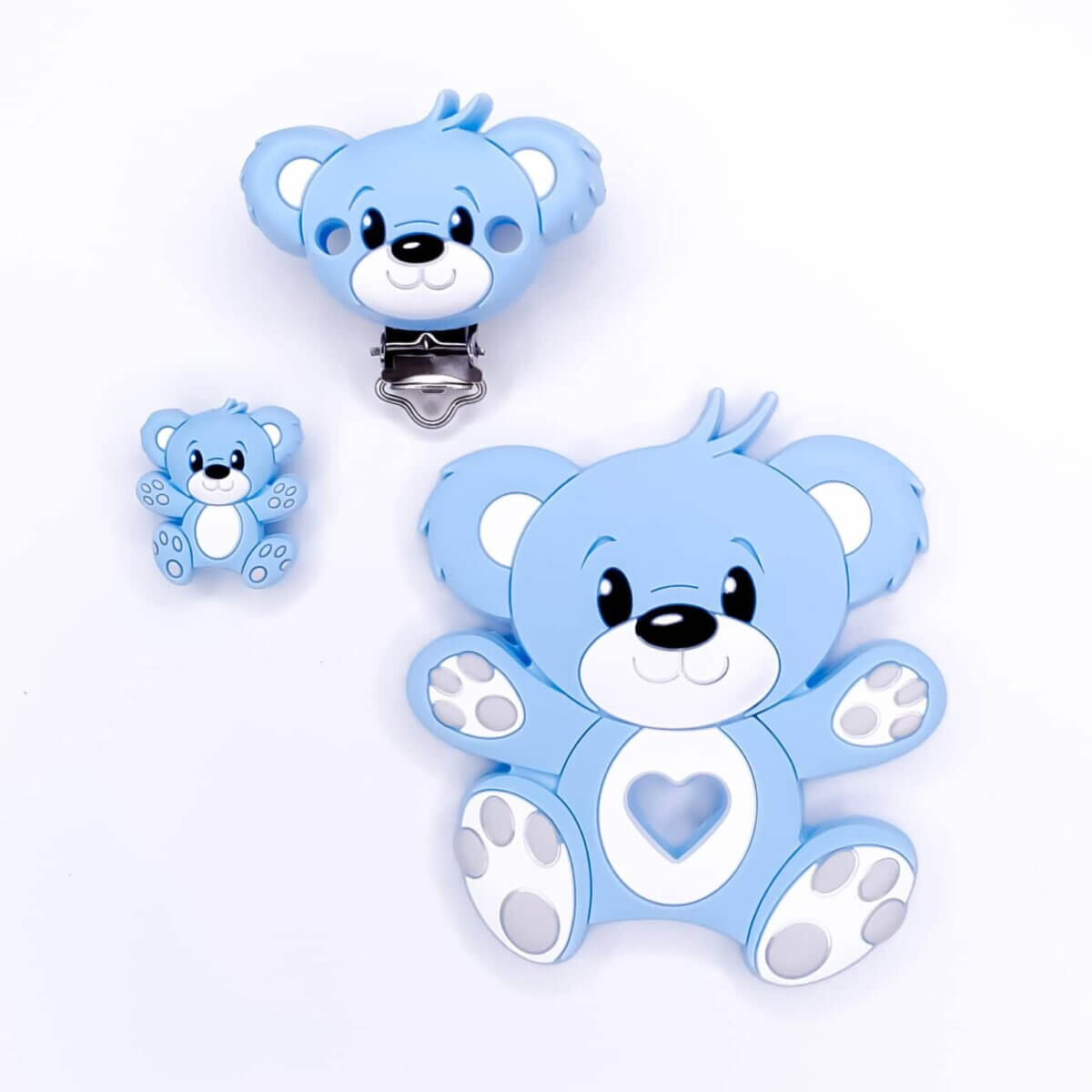 pacifier cord combination bear baby safe blue