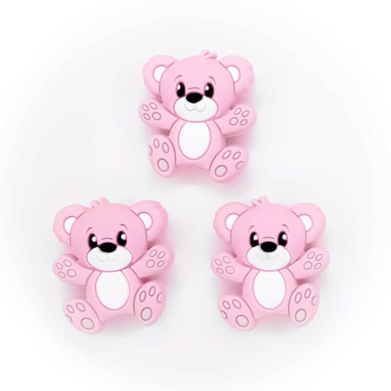 Silikon Perle Bär rosa Baby sicher bpa frei Großhandel