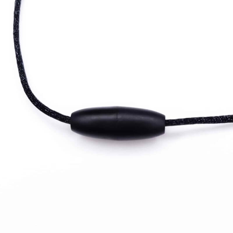 Bracelet en chaîne d'allaitement noir à fermoir à cliquet