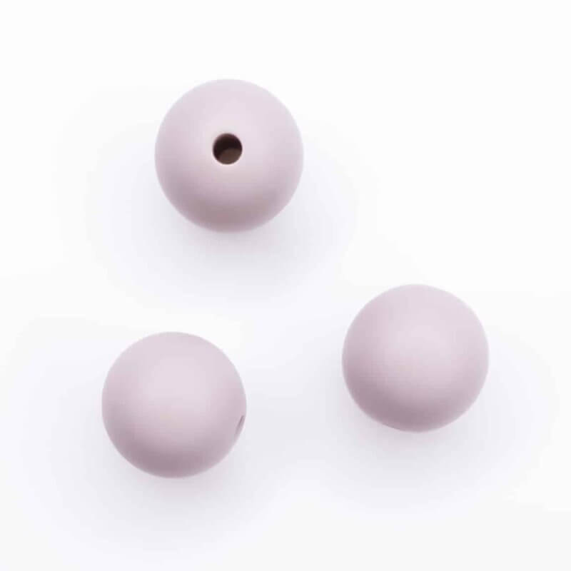 Silicone beads 12 mm champagne pink rosy brown