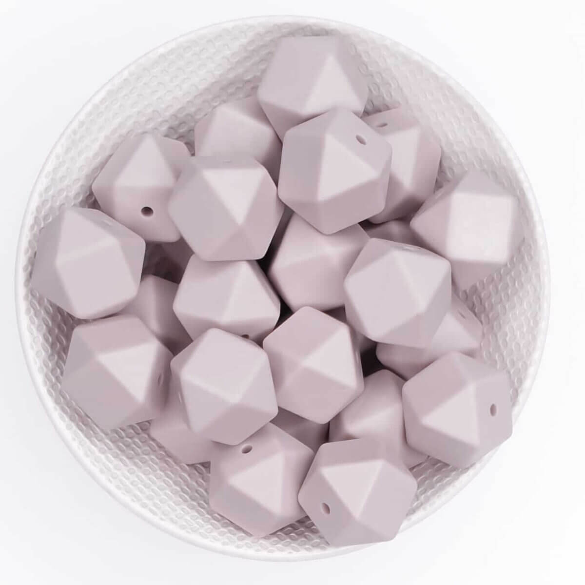 Siliconen hexagon champagne pink 17 mm