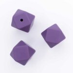 Siliconen kralen 17 mm hexagon grape cassis