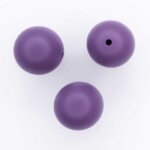 Siliconen kralen 20 mm grape cassis bpa vrij