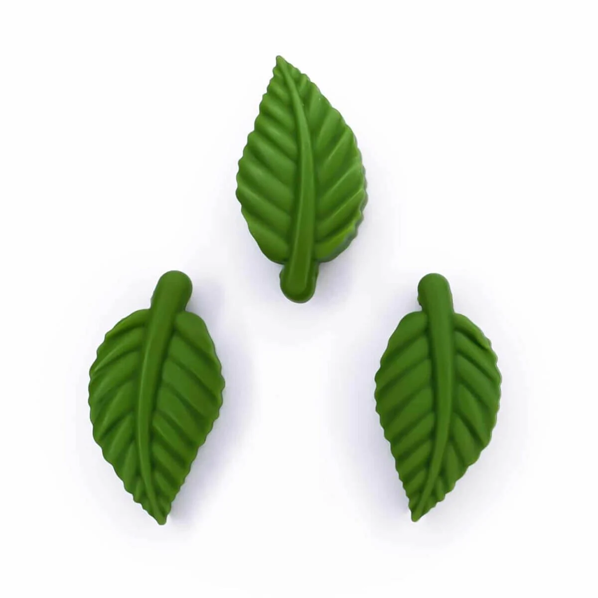 Silikonperlen Blatt Dschungel grün bpa frei