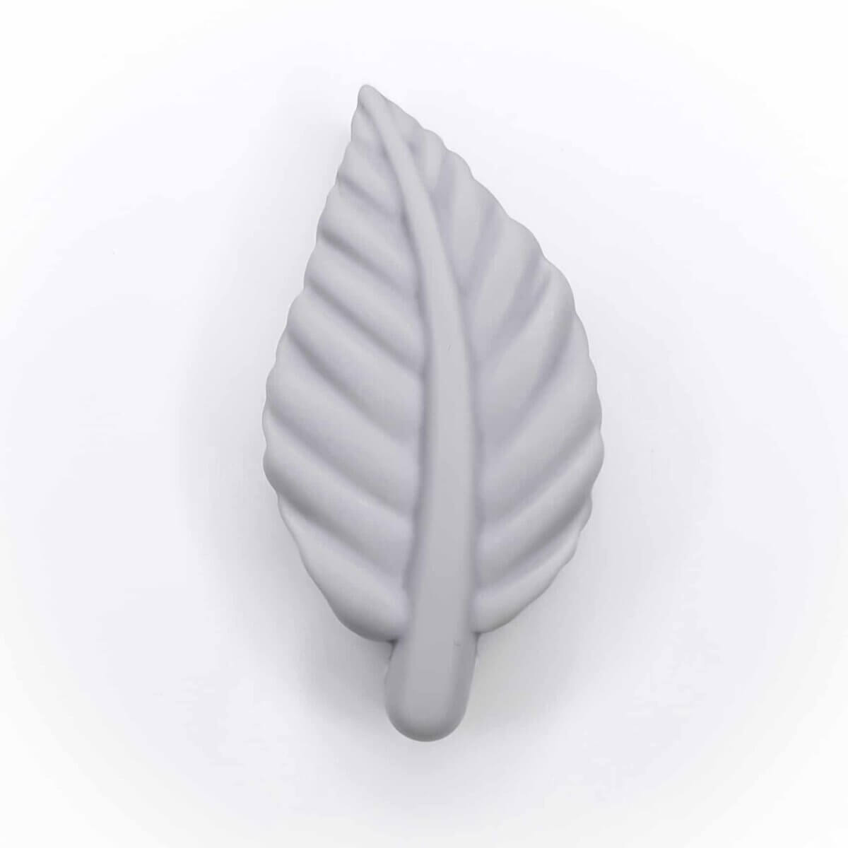 Silicone bead leaf light gray bpa free