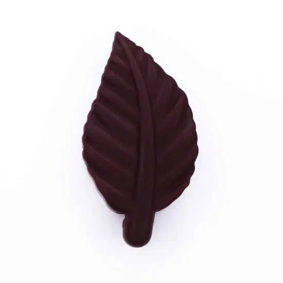 Siliconen kraal blad choco bruin bpa vrij