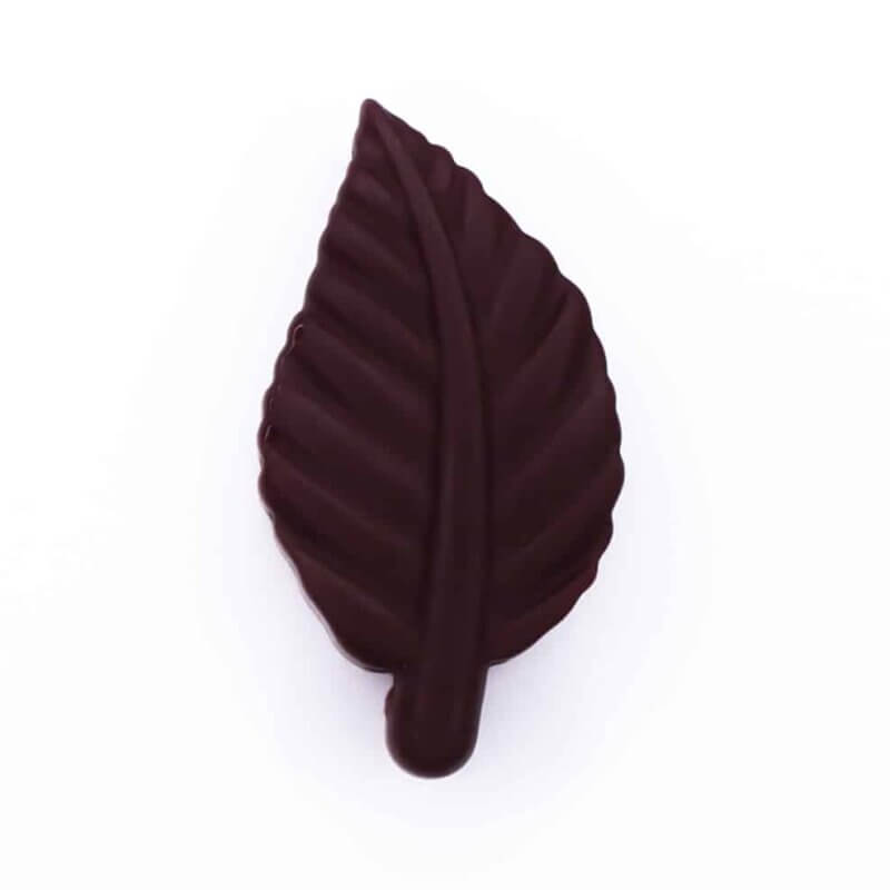Silikon Perle Blatt choco braun bpa frei