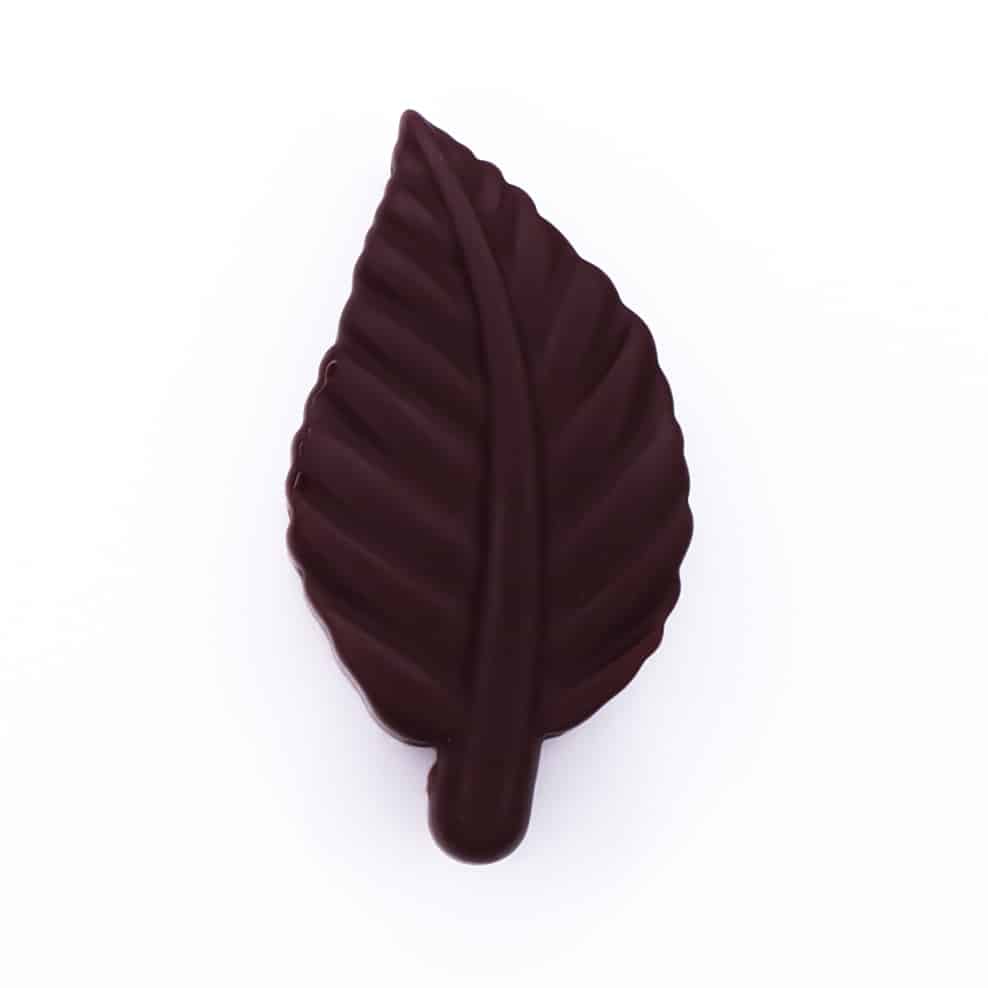Siliconen kraal blad choco bruin bpa vrij