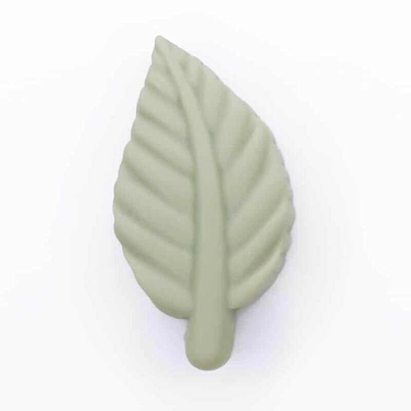 Silikon Perle Blatt Pistazie grün bpa frei