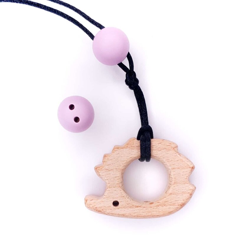 Silicone safety bead 16 mm powder lilac baby safe