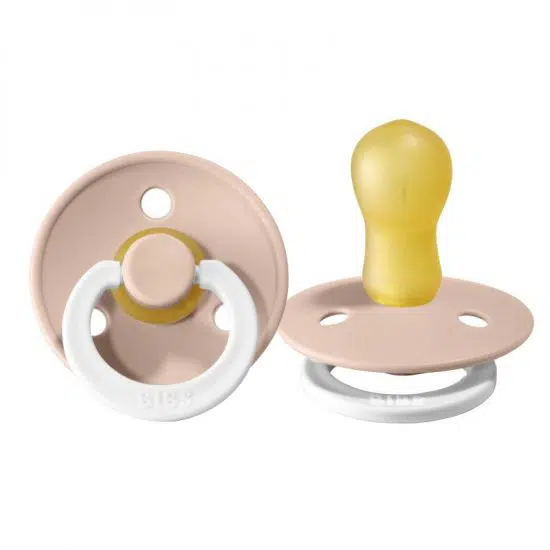 Bibs fopspeen maat 2 speen aanbieding baby glow in the dark blush groothandel crème