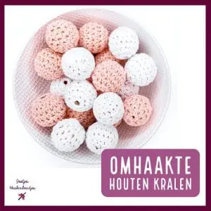 Gehaakte kralen omhaakte houten kralen bijtspeelgoed baby veilig