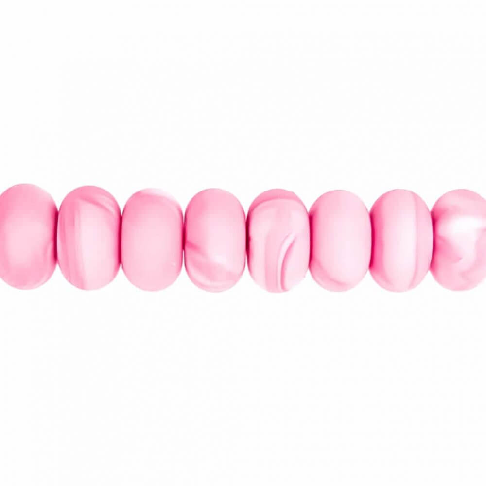 Siliconen kraal abacus 14 mm marmer diep roze baby veilig bpa vrij groothandel