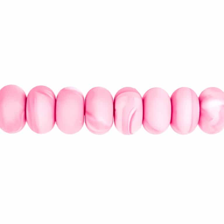 Siliconen kraal abacus 14 mm marmer diep roze baby veilig bpa vrij groothandel