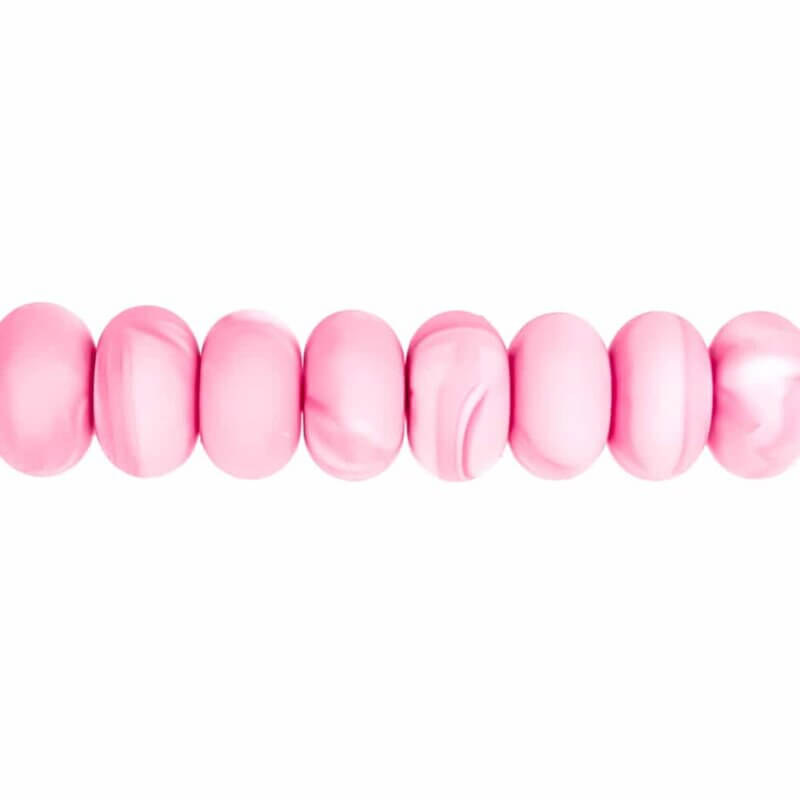 Silicone bead abacus 14 mm marble deep pink baby safe bpa free wholesale