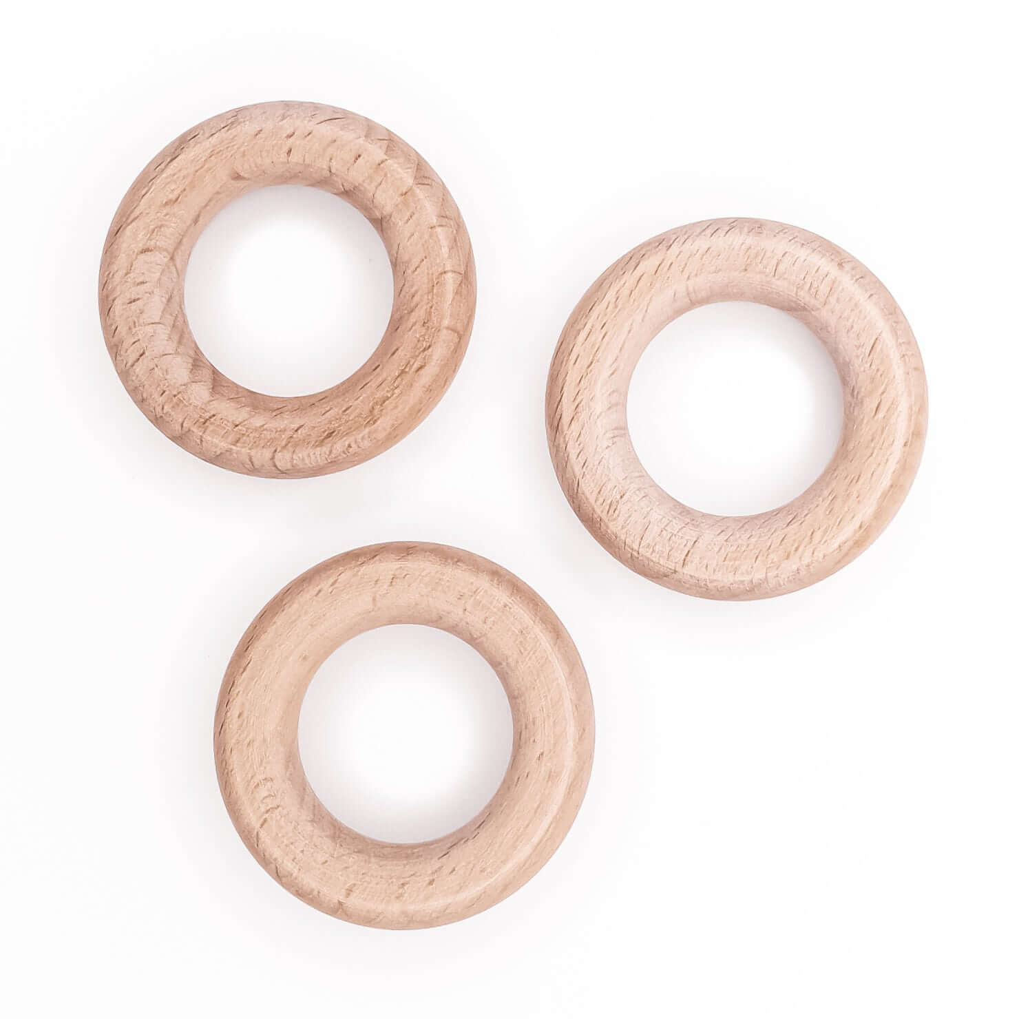 70mm Baby Wooden Teething Ring | Wooden Rings Teether 70mm | Wooden Rings  Baby Rattle - Baby Teethers - Aliexpress