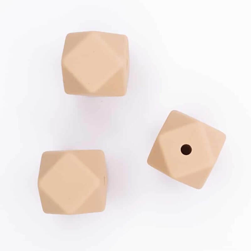 Silicone beads Hexagon sand 14 mm baby safe bpa free wholesale