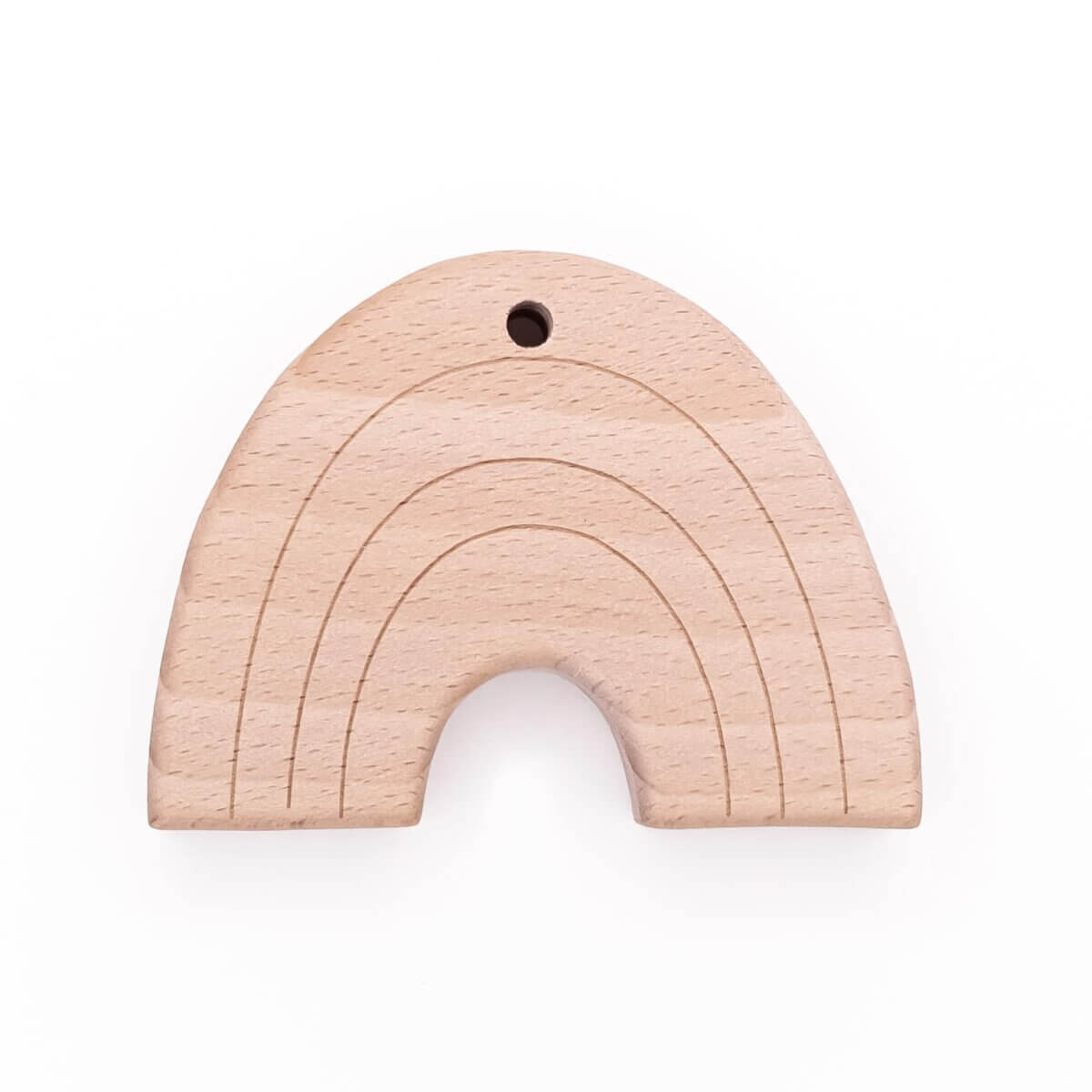 Wooden teething figure rainbow beech wood baby safe wholesale