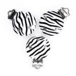 Zebra print siliconen speenclip dierenprint baby veilig bpa vrij groothandel