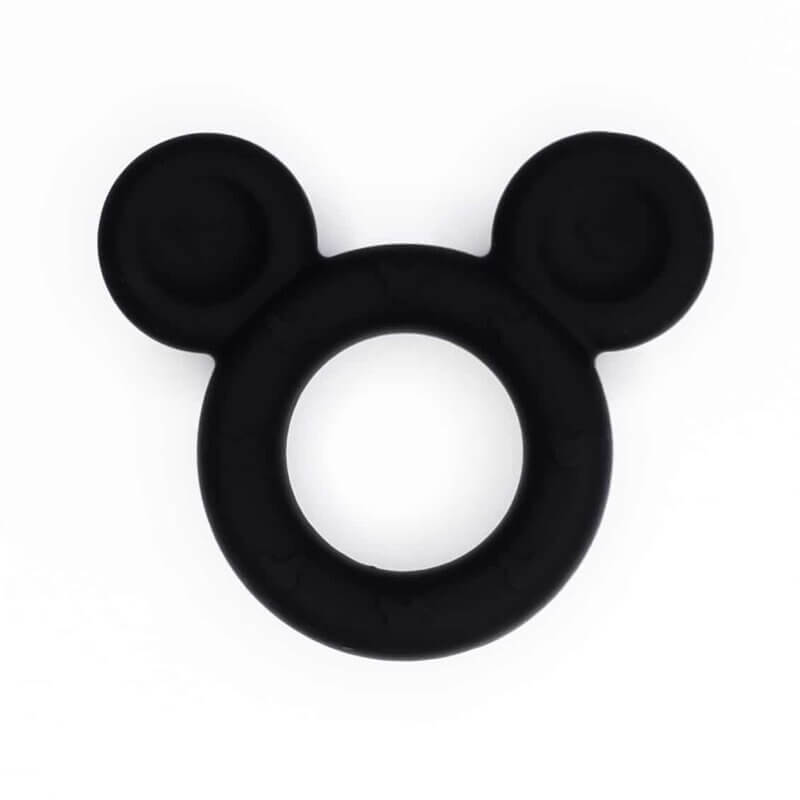 Silicone teething figure mickey mouse black bpa free wholesale baby safe