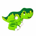 Siliconen bijtfiguur t-rex groen bpa vrij baby veilig groothandel