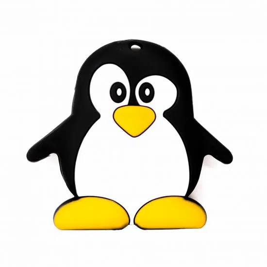 Siliconen bijtfiguur pinguin bpa vrij baby veilig groothandel