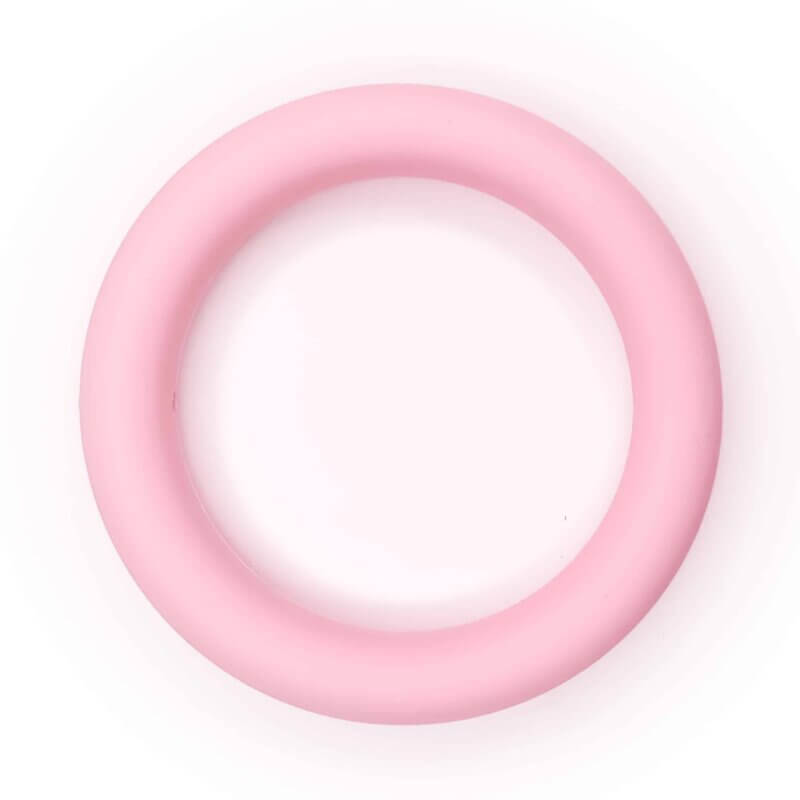 Silikon-Beißring rund - durchstechbar - verschiedene Farben - biegbar