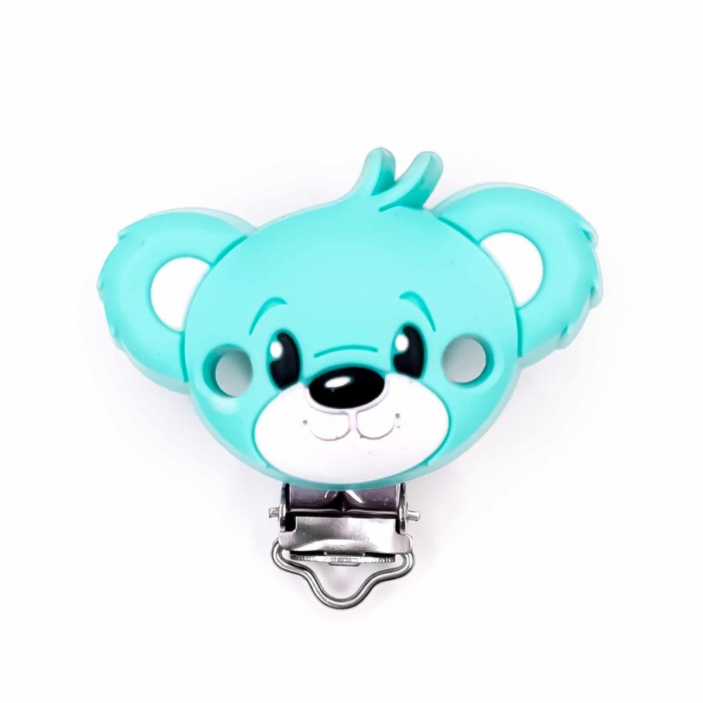 Siliconen speenclip - Beer - Turquoise