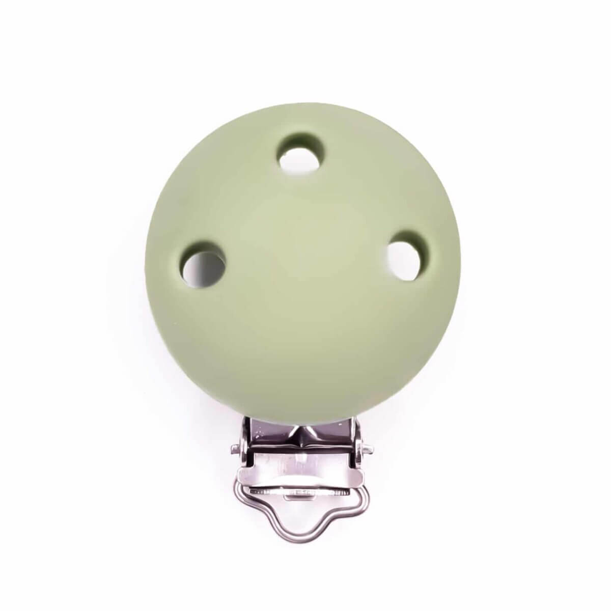 <h2>Schnullerclip aus Silikon - Pistaziengrün</h2>
Farbe: Pistaziengrün
Material: wie immer BPA-frei, PVC-frei, phthalatfrei und anderes toxinfreies Silikon
100% kindersicher, CE-zertifiziert
Mit Löchern entsprechend der NEN-Norm 12586 Stabiler Clip mit Kunststoffeinsatz. Jootjes Haakcadeautjes